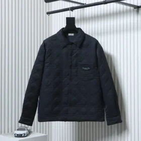 Quilted Cotton Jacket With Pocket Badge