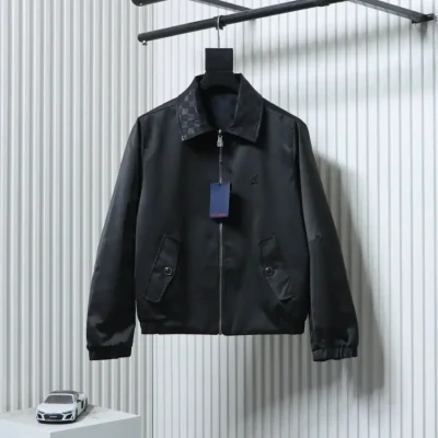 Reversible Jacket With Leather Collar - etkick reps