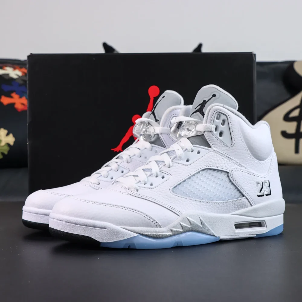 Jordan 5 Rips Air Jordan 5 Retro White Metallic - Etkick Reps