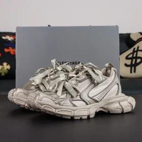 Balenciaga Women's Sneakers Size 3XL Worn-Out - Beige