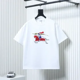 Fleece War Horse Round Neck Short Sleeve T-Shirt