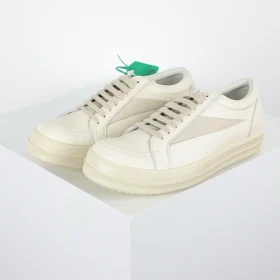 R1ck0wens RO Low Top Shoes White Leather