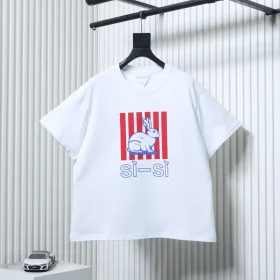 B.V. Short Sleeved Shirt With Rabbit Pattern