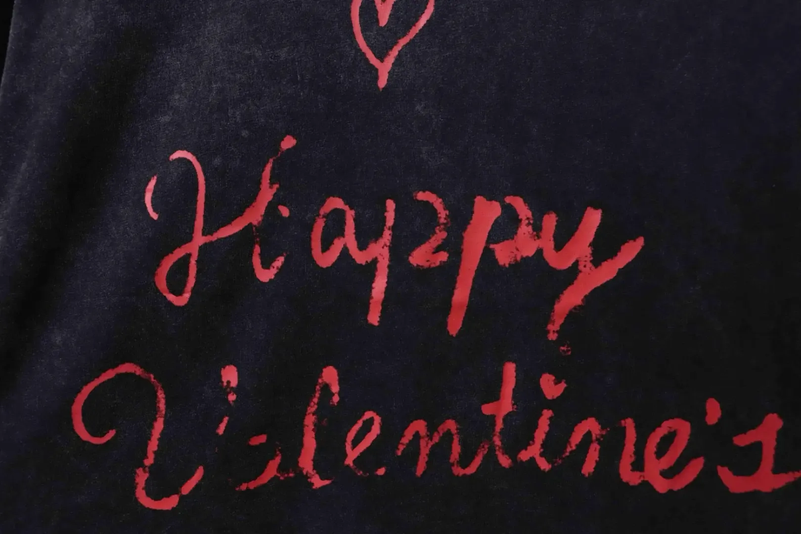 Balenciaga 25Ss Valentine’S Day Limited Edition Heart Letter T-Shirt With Rips And Wash, - etkick reps