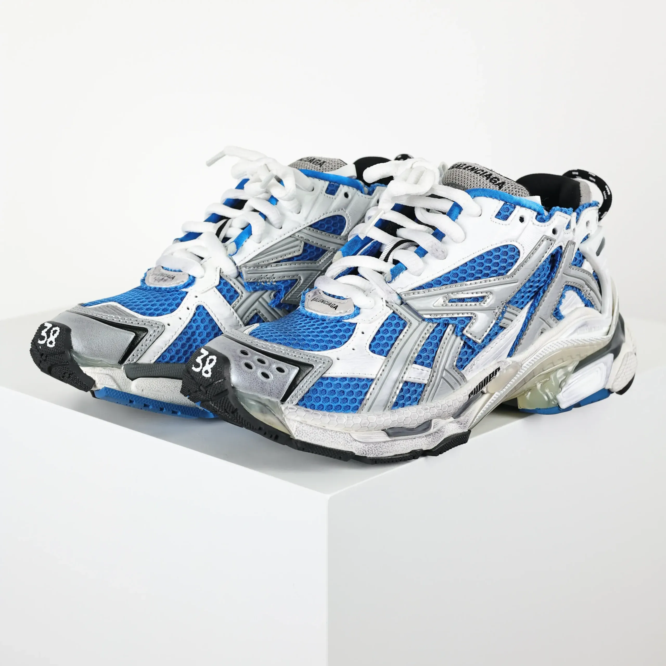 Balenciaga Runner 7 Sneakers Blue Color Block - Image 3