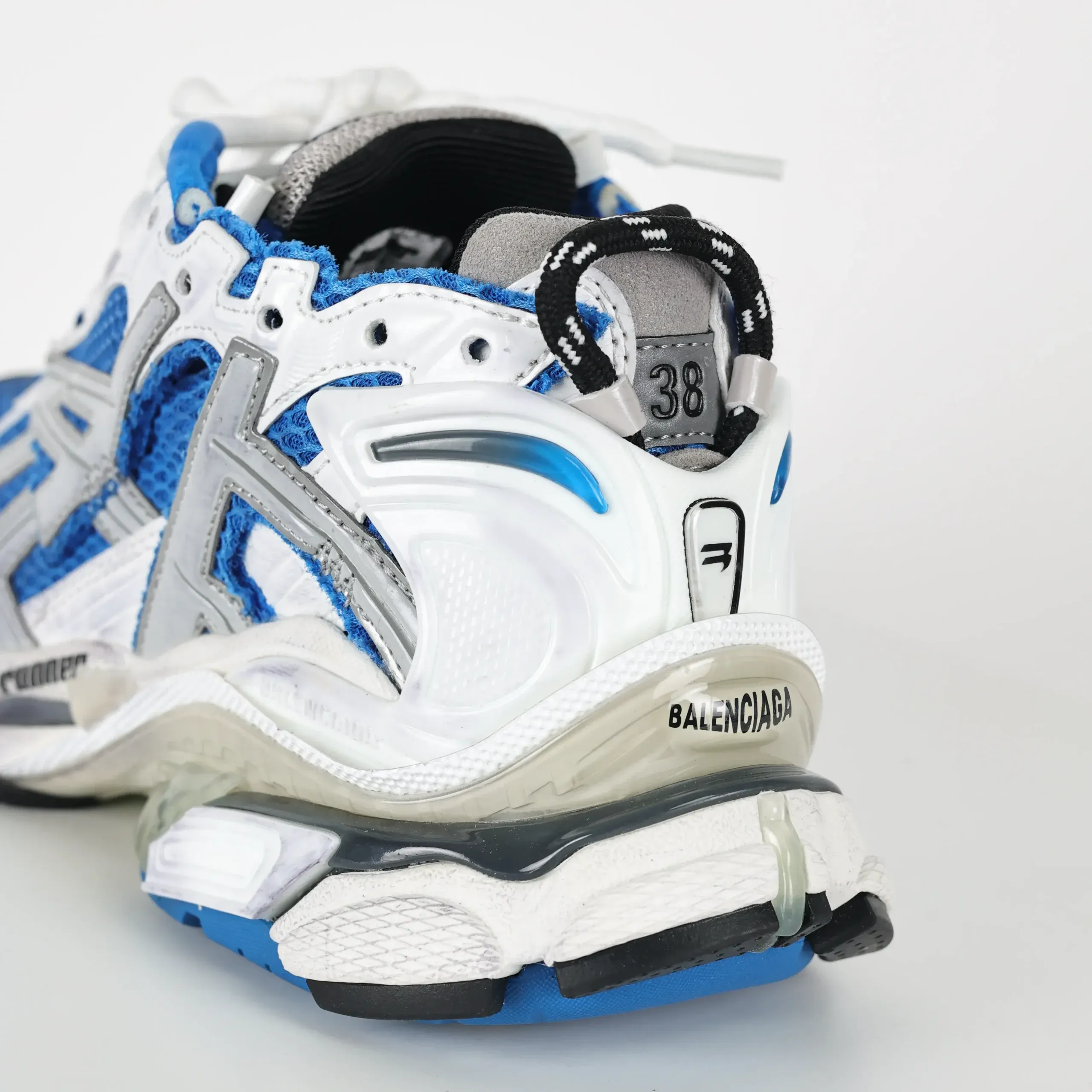 Balenciaga Runner 7 Sneakers Blue Color Block - Image 5