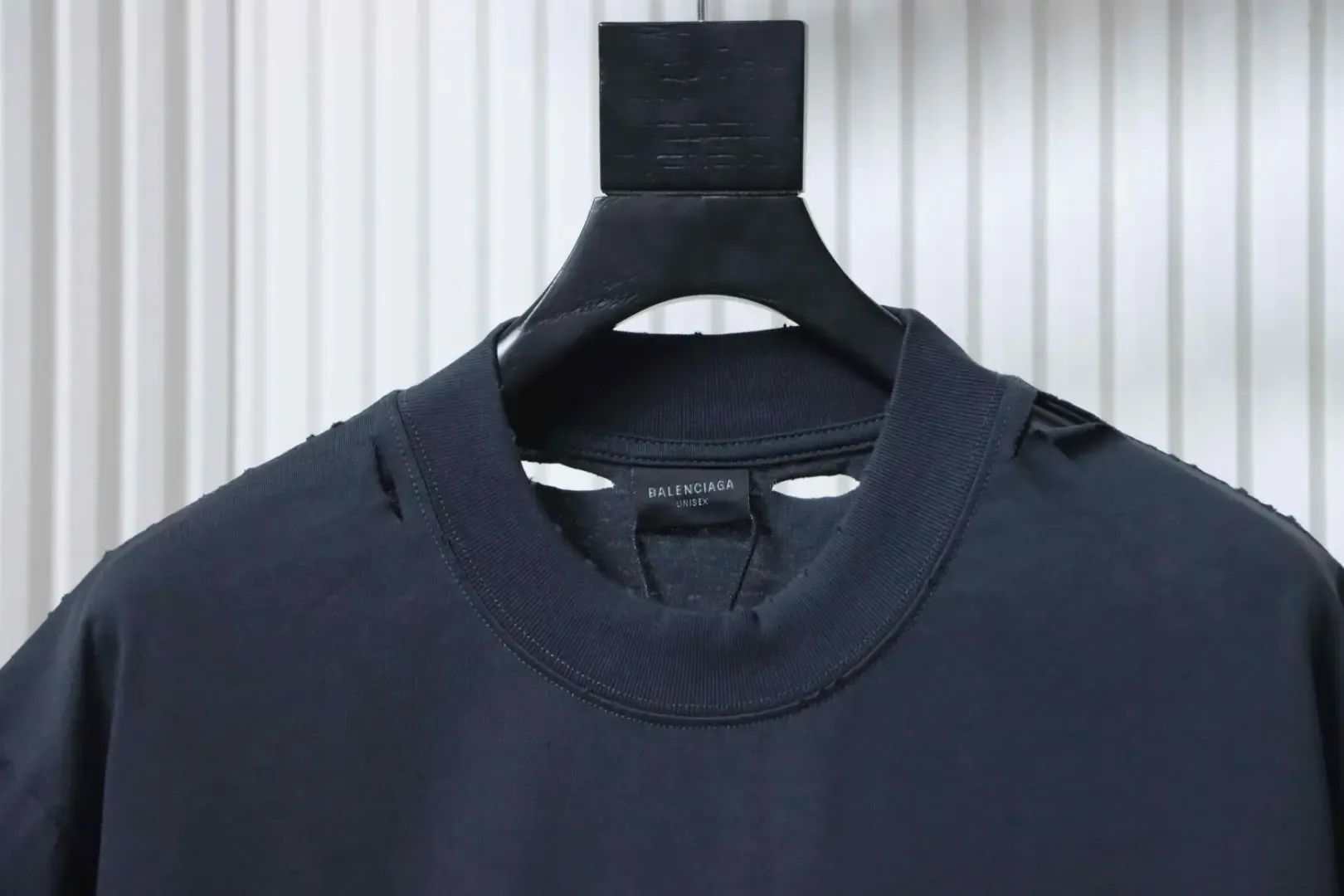 Balenciaga ShortvSleeved With Earth Print And Rips - etkick reps