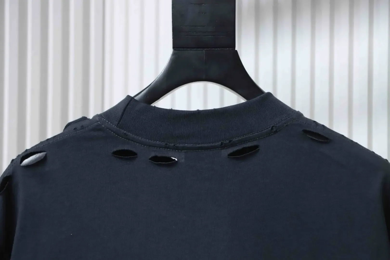 Balenciaga ShortvSleeved With Earth Print And Rips - etkick reps