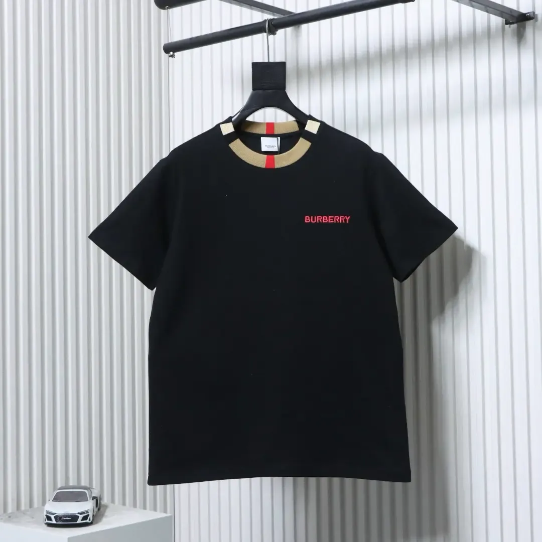 Bry T-Shirt With A Checked Collar And Embroidered Logo