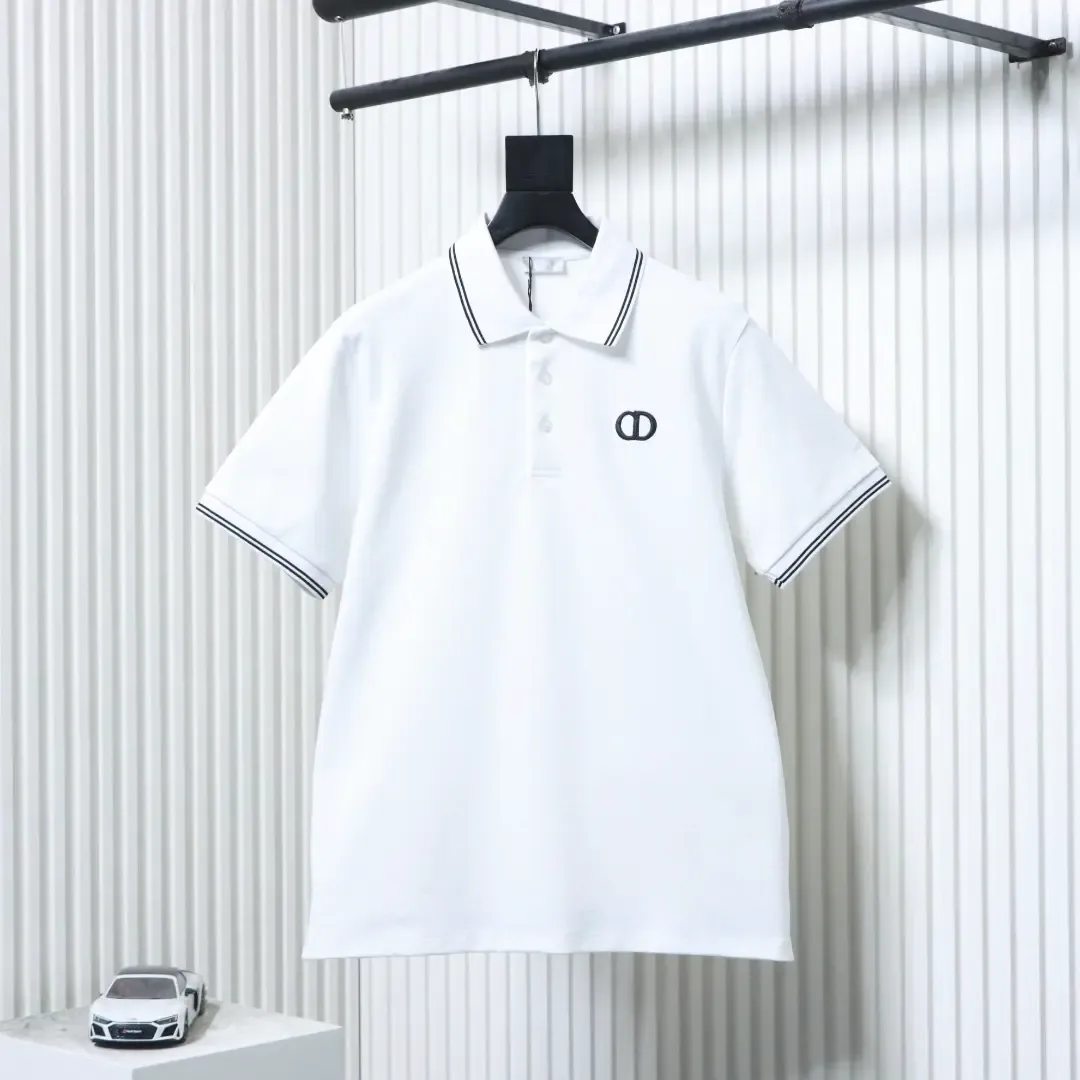 D10R Polo Shirt With Contrasting Trim And Embroidered Cd Letter XXL - Image 11