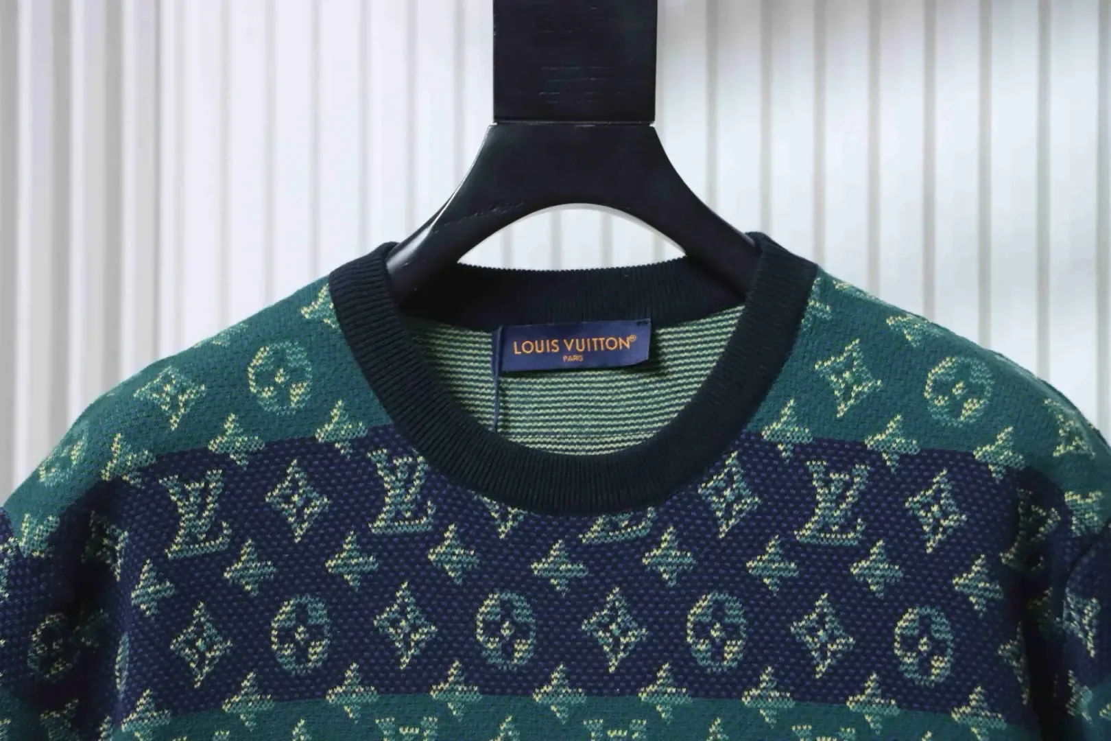 LU Short-Sleeve Jacquard Knit Top Color-Block - Image 3