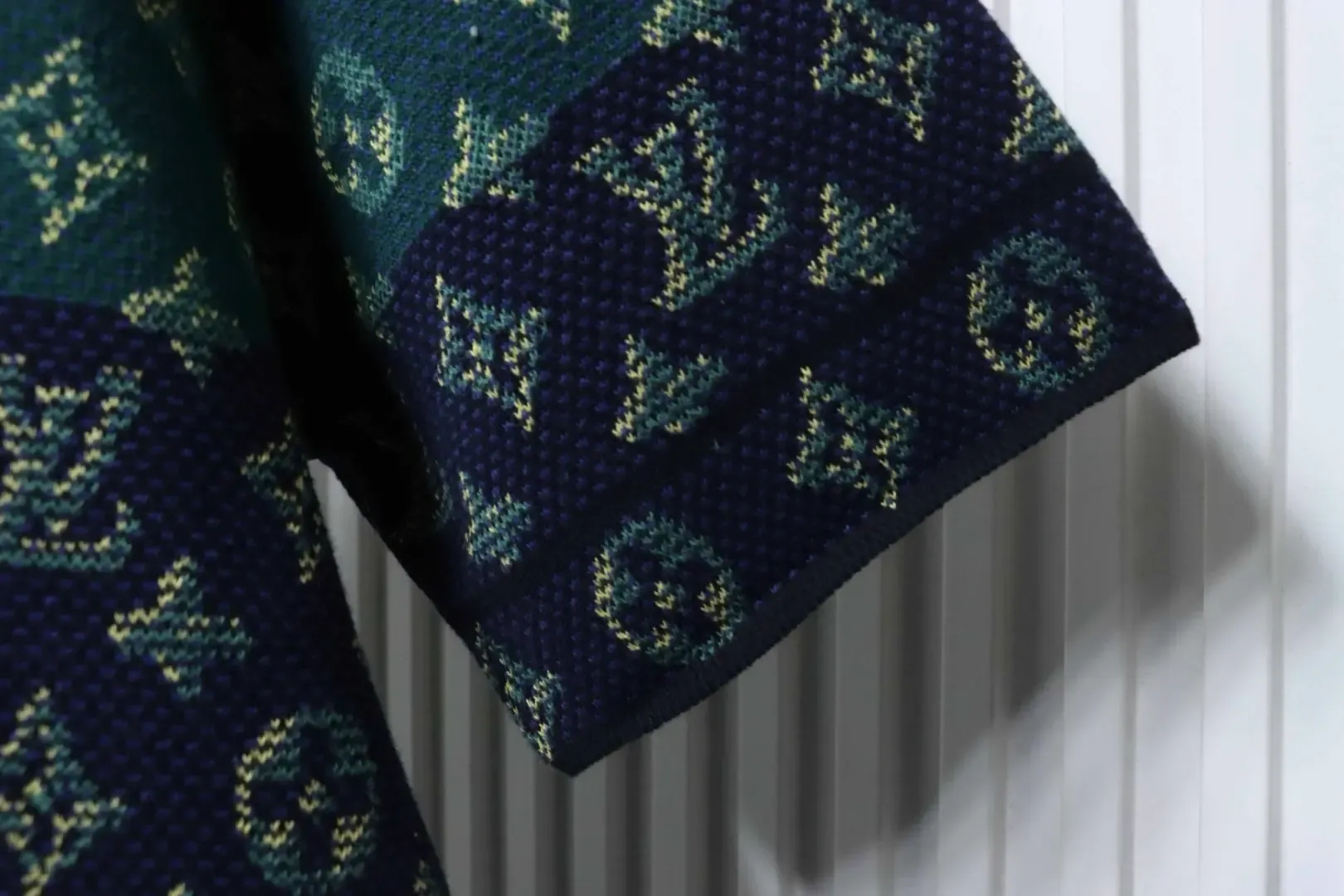 LU Short-Sleeve Jacquard Knit Top Color-Block - Image 7