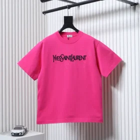 LU Short Sleeved Shirt With Rhinestone Embroidery