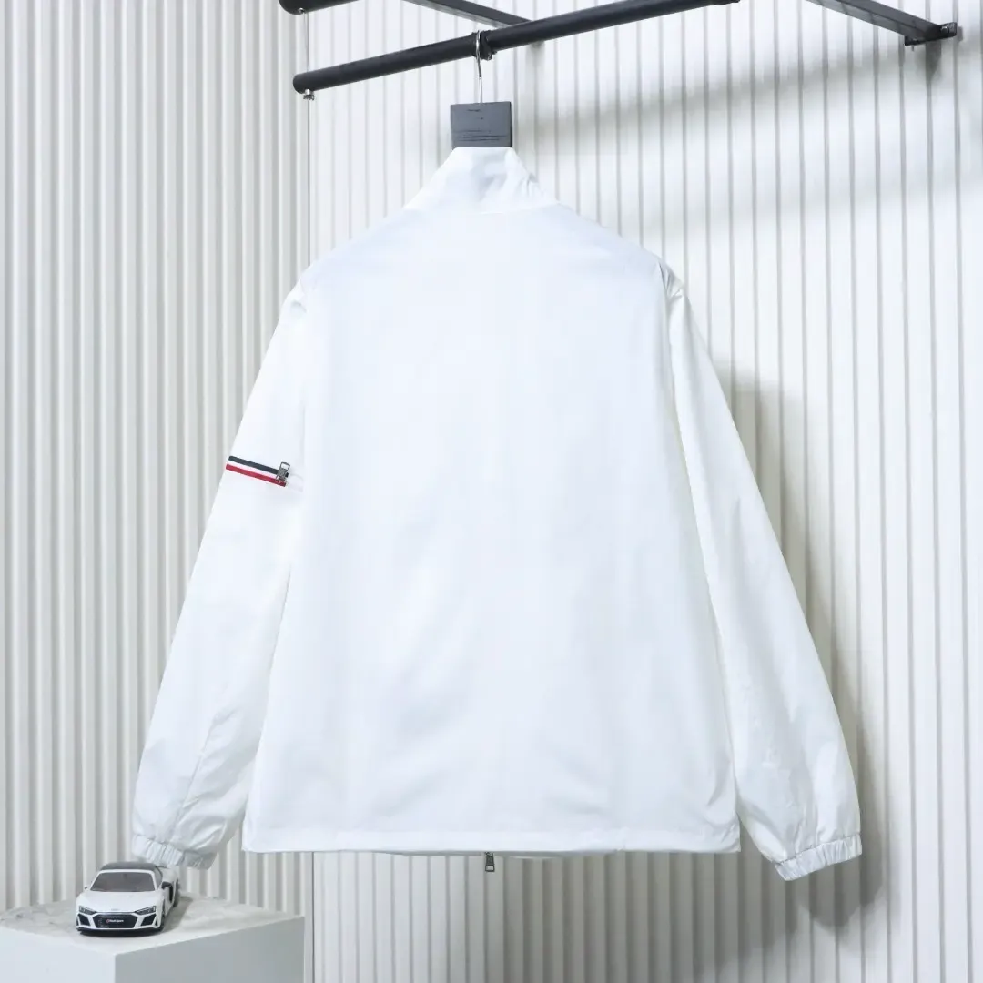 Moncler Nylon Jacket With Patch Sleeve Pockets And Zipper - etkick reps