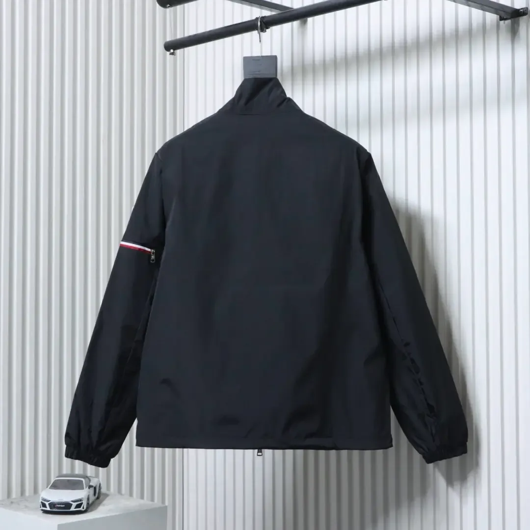 Moncler Nylon Jacket With Patch Sleeve Pockets And Zipper - etkick reps