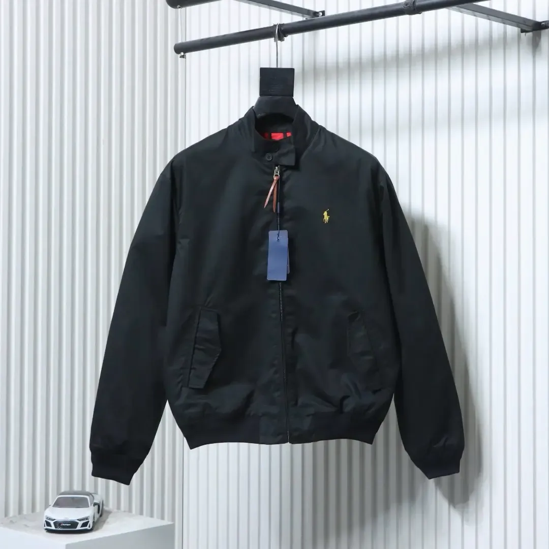 Ralph Lauren Spring Summer 2025 – Solid Color Jacket With Embroidered Logo And Zipper - etkick reps