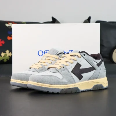 OFF-WHITE Out Of Office sneakers  grey brown and white - etkick reps