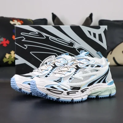 Off-White Wmns Be Right Back White Light Blue Top - etkick reps