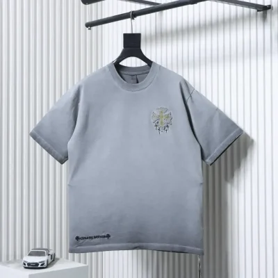 Robust, short-sleeved shirt with Sanskrit cross embroidery - etkick reps