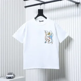 Short-sleeved T-shirt with crown embroidery