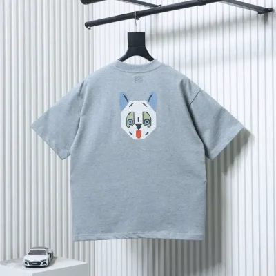 Short-sleeved T-shirt with embroidered kitten logo - etkick reps