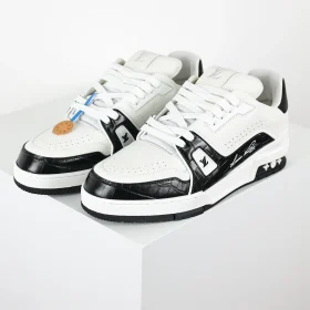 Trainer Sneakers Black Alligator and Grained Calfskin